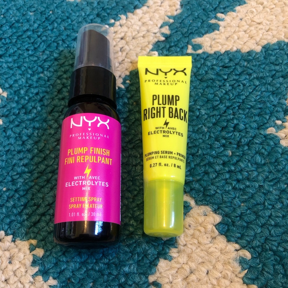 Unopened NYX Finishing Spray and Plumping Serum
